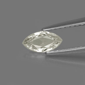 Saphir blanc naturelle marquise, 0,40 ct, VVS