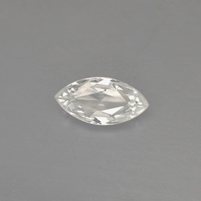 Saphir blanc naturelle marquise, 0,49 ct, VVS