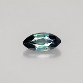 Saphir vert naturelle marquise, 0,73 ct, VVS-VS