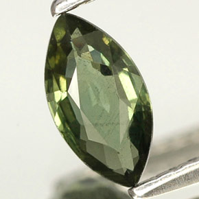Saphir vert naturelle marquise, 0,50 ct, VS