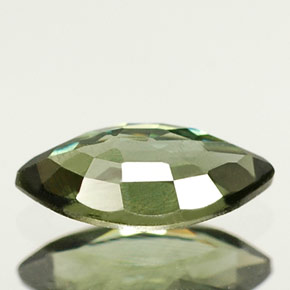 Saphir vert naturelle marquise, 0,50 ct, VS
