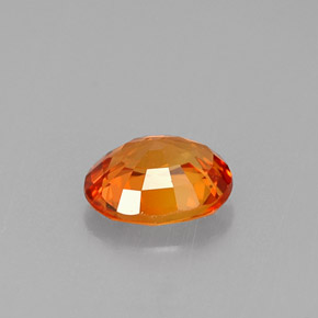 Saphir orange naturelle coupe ovale, 0,81 ct, VVS-VS