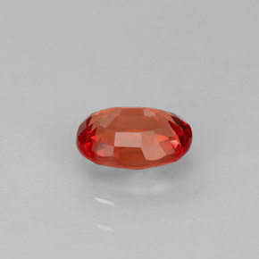 Saphir orange naturelle coupe ovale, 0,86 ct, VVS-VS