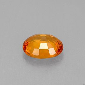 Saphir orange naturelle coupe ovale, 0,79 ct, VVS-VS