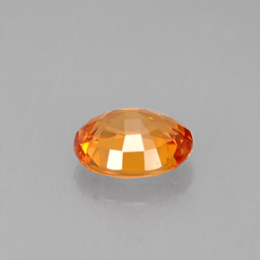 Saphir orange naturelle coupe ovale, 0,76 ct, IF