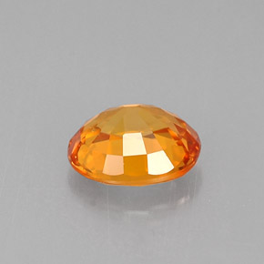 Saphir orange naturelle coupe ovale, 0,82 ct, VVS-VS