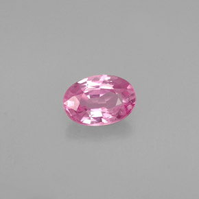 Saphir rose naturelle coupe ovale, 0,60 ct, VS