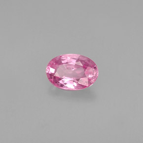 Saphir rose naturelle coupe ovale, 0,60 ct, VS
