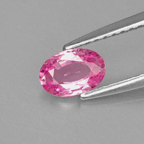 Saphir rose naturelle coupe ovale, 0,59 ct, VS