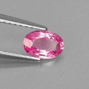 Saphir rose naturelle coupe ovale, 0,59 ct, VS