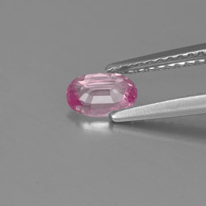 Saphir rose naturelle coupe ovale, 0,50 ct, VS-SI