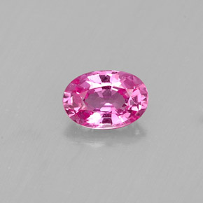 Saphir rose naturelle coupe ovale, 0,46 ct, VS
