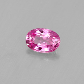 Saphir rose naturelle coupe ovale, 0,46 ct, VS