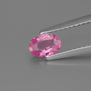 Saphir rose naturelle coupe ovale, 0,54 ct, VS