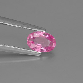 Saphir rose naturelle coupe ovale, 0,54 ct, VS