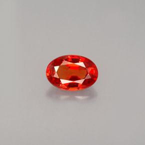 Saphir orange naturelle coupe ovale, 0,61 ct, IF