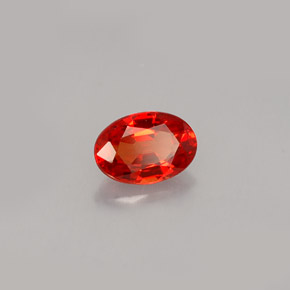 Saphir orange naturelle coupe ovale, 0,61 ct, IF
