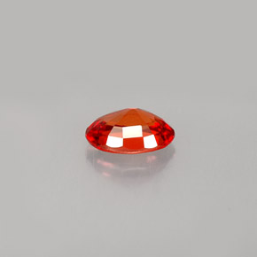 Saphir orange naturelle coupe ovale, 0,61 ct, IF