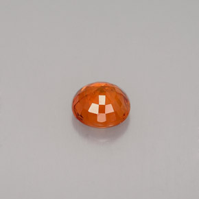 Saphir orange naturelle coupe roude, 0,66 ct, VS