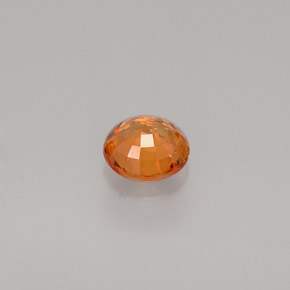 Saphir orange naturelle coupe roude, 0,58 ct, VVS-VS