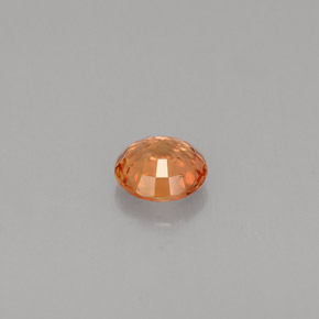 Saphir orange naturelle coupe roude, 0,57 ct, VVS