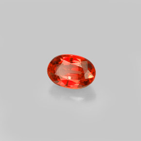 Saphir orange naturelle coupe ovale, 0,71 ct, VS