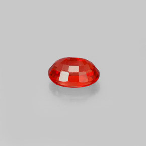 Saphir orange naturelle coupe ovale, 0,71 ct, VS