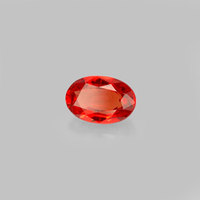 Saphir orange naturelle coupe ovale, 0,68 ct, VVS