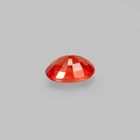 Saphir orange naturelle coupe ovale, 0,64 ct, VVS-VS