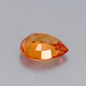 Saphir orange naturelle en forme de poire, 0,69 ct, VVS-VS