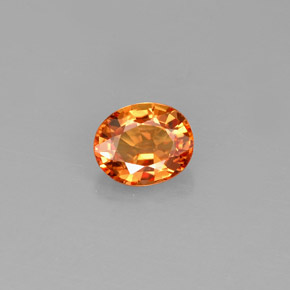 Saphir orange naturelle coupe ovale, 0,79 ct, IF