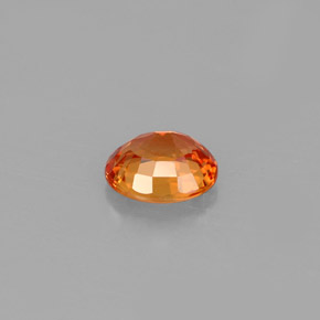 Saphir orange naturelle coupe ovale, 0,79 ct, IF