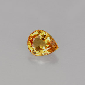 Saphir jaune naturelle en forme de poire, 0,74 ct, VVS-VS