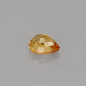 Saphir jaune naturelle en forme de poire, 0,74 ct, VVS-VS