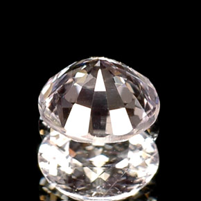 Saphir blanc naturelle coupe roude, 0,53 ct, VVS