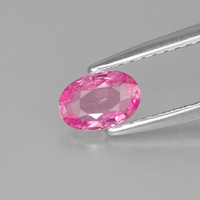 Saphir rose naturelle coupe ovale, 0,56 ct, VS