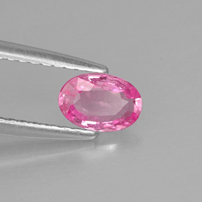 Saphir rose naturelle coupe ovale, 0,56 ct, VS