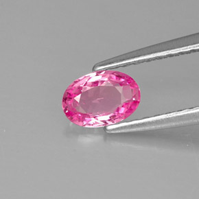 Saphir rose naturelle coupe ovale, 0,48 ct, VS