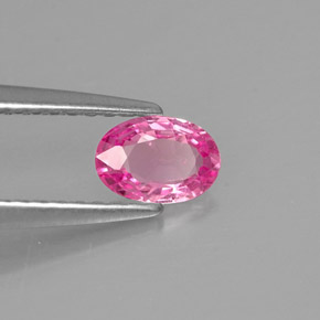 Saphir rose naturelle coupe ovale, 0,48 ct, VS