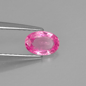 Saphir rose naturelle coupe ovale, 0,53 ct, VS