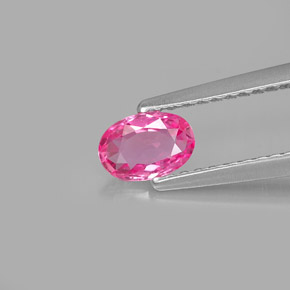 Saphir rose naturelle coupe ovale, 0,47 ct, VVS
