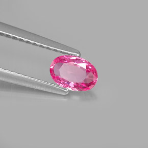 Saphir rose naturelle coupe ovale, 0,47 ct, VVS