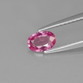 Saphir rose naturelle coupe ovale, 0,46 ct, VVS-VS