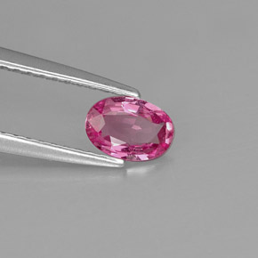 Saphir rose naturelle coupe ovale, 0,46 ct, VVS-VS