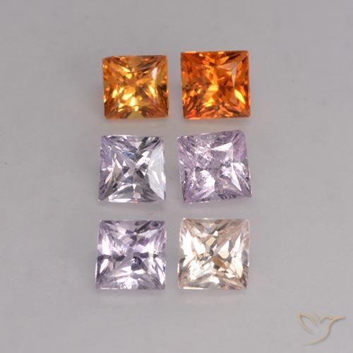 Achetez naturel 1,16ct multicolore saphir gems, carré, en provenance tanzanie chez gemselect. en stock, livraison internationale!
