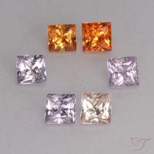 Achetez naturel 1,16ct multicolore saphir gems, carré, en provenance tanzanie chez gemselect. en stock, livraison internationale!