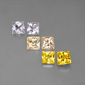Achetez naturel ct multicolore saphir gems, carré, en provenance tanzanie (songea) chez gemselect. en stock, livraison internationale!