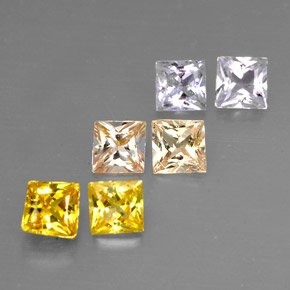 Achetez naturel ct multicolore saphir gems, carré, en provenance tanzanie (songea) chez gemselect. en stock, livraison internationale!