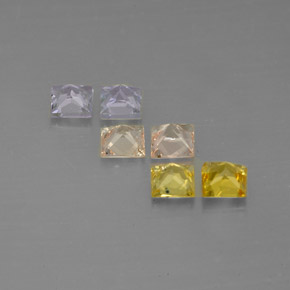 Achetez naturel ct multicolore saphir gems, carré, en provenance tanzanie (songea) chez gemselect. en stock, livraison internationale!