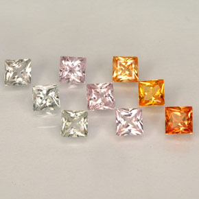 Achetez naturel ct multicolore saphir gems, carré, en provenance tanzanie (songea) chez gemselect. en stock, livraison internationale!